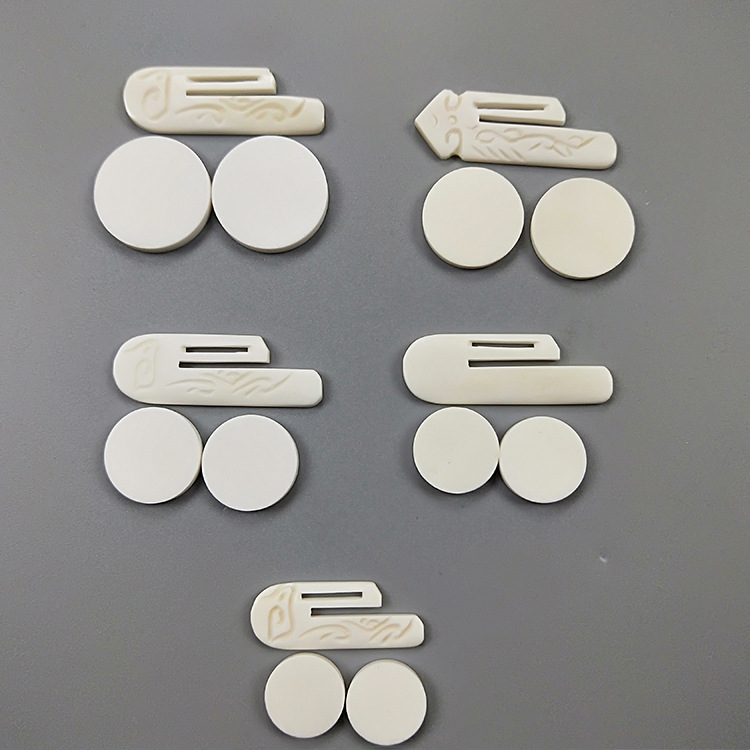 Factory supply plastic cow bone clip mounting material thickness 4mm round ivory white cow bone clip