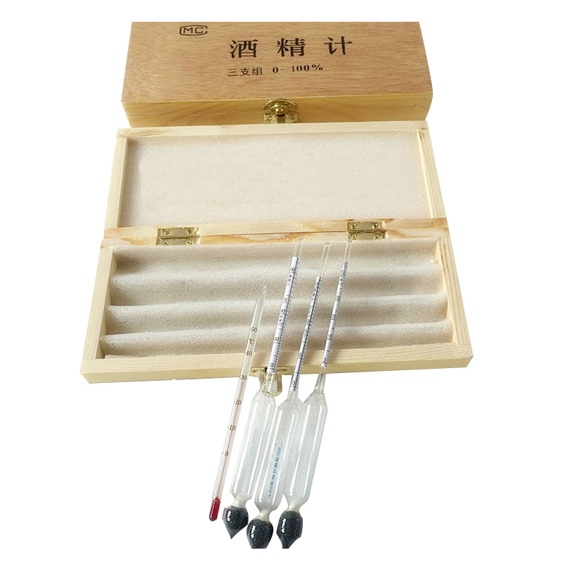 Meter three sets of wooden box set liquor meter liquor measuring meter tester alcohol meter alcohol gauge alcohol meter