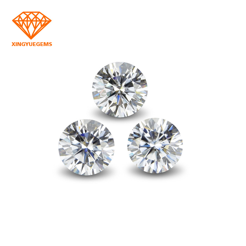 Wuzhou xingyue jewelry wholesale D- E color VVS round eight arrows naked stone with moissanite instructions of the general administration of customs