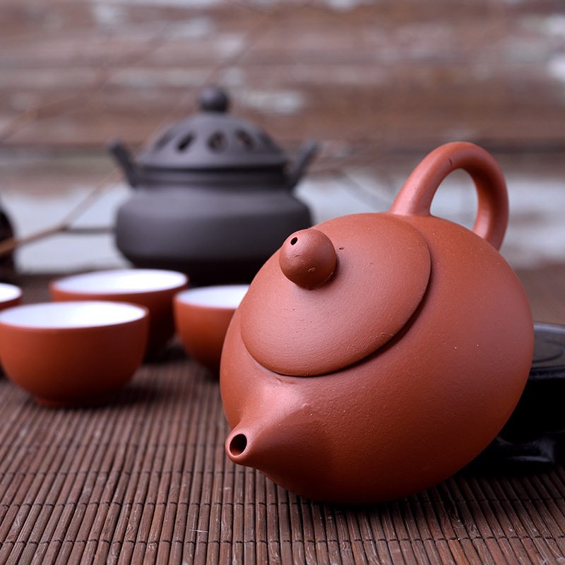 Chaozhou Genuine Purple Clay Pot Handmade Teapot Gift for Personal Use 1 Pot 4 Cups Tea Set Gift Set