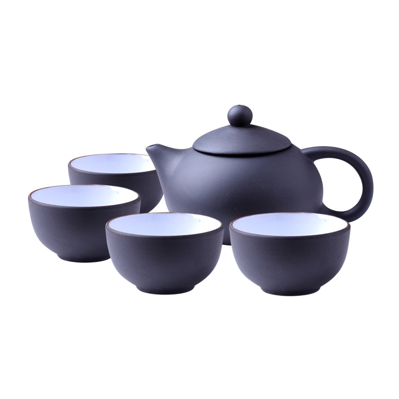 Chaozhou Genuine Purple Clay Pot Handmade Teapot Gift for Personal Use 1 Pot 4 Cups Tea Set Gift Set
