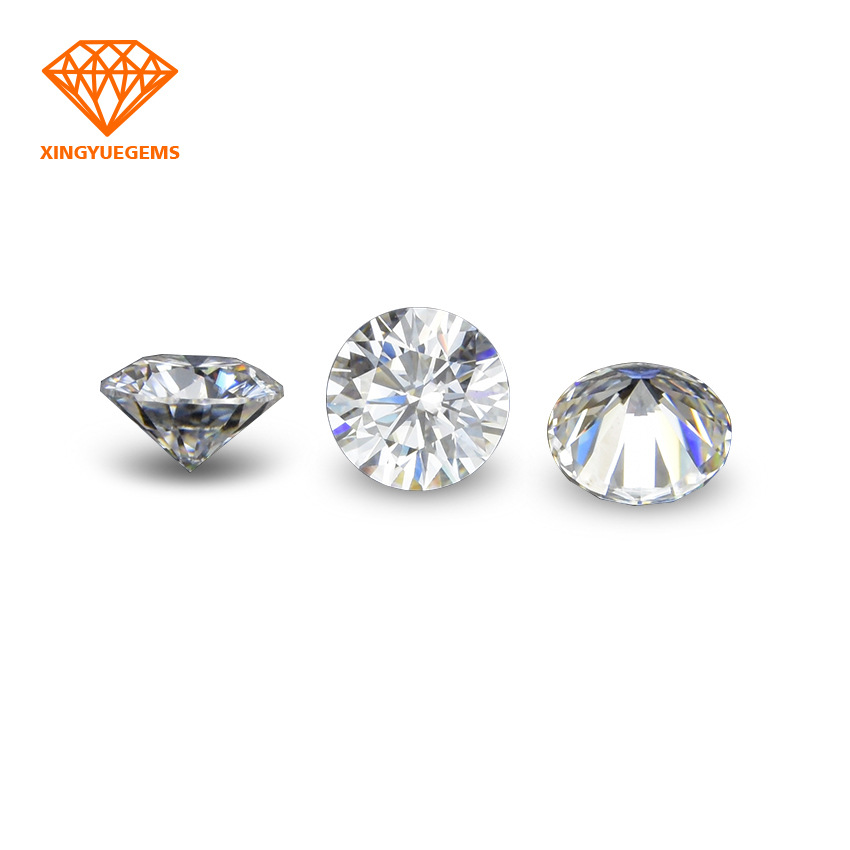 Wuzhou xingyue jewelry wholesale D- E color VVS round eight arrows naked stone with moissanite instructions of the general administration of customs