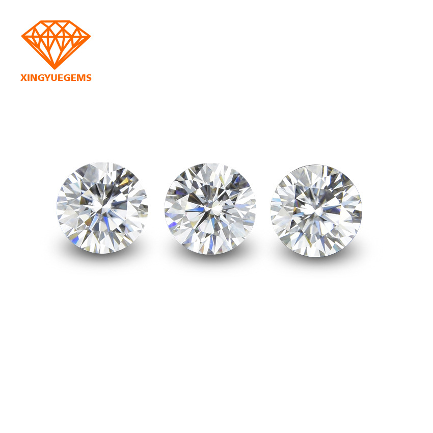 Wuzhou xingyue jewelry wholesale D- E color VVS round eight arrows naked stone with moissanite instructions of the general administration of customs