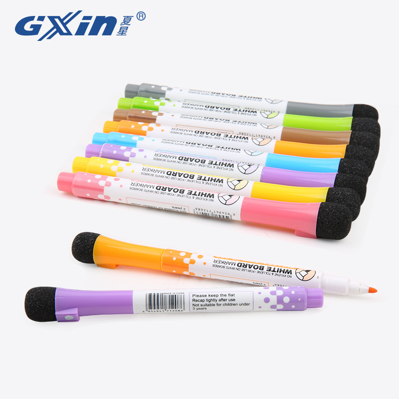Xia Xing Gxin whiteboard pen G208 can absorb cartoon erasable magnetic erasable card children's 8-color water-based pen