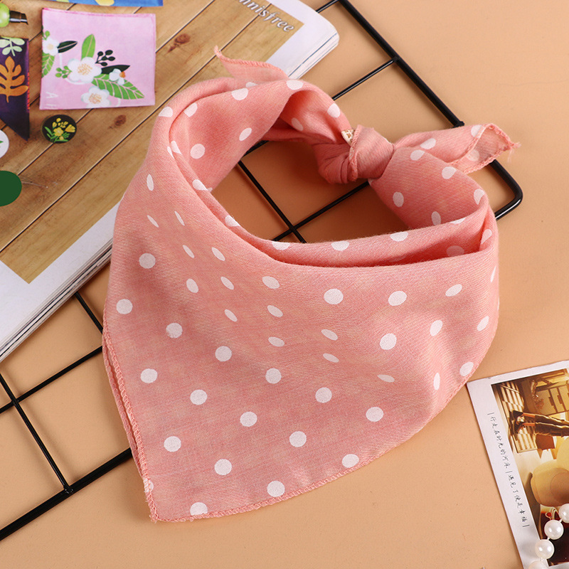 Korean version of polka dot printing children's small square scarf boys and girls baby scarf foreign trade Amazon explosions pet scarf