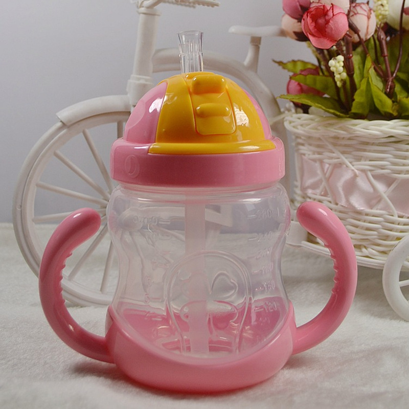 Производители, детская чашка для питья, мягкая соломинка, водяная бутылка с ручкой, оптовая продажа