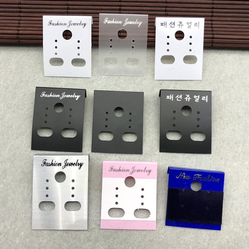 3*4 Small Earring Card Plastic Card Jewelry Bag Decorations diy Accessories Tag Korean Card Transparent Frosted
