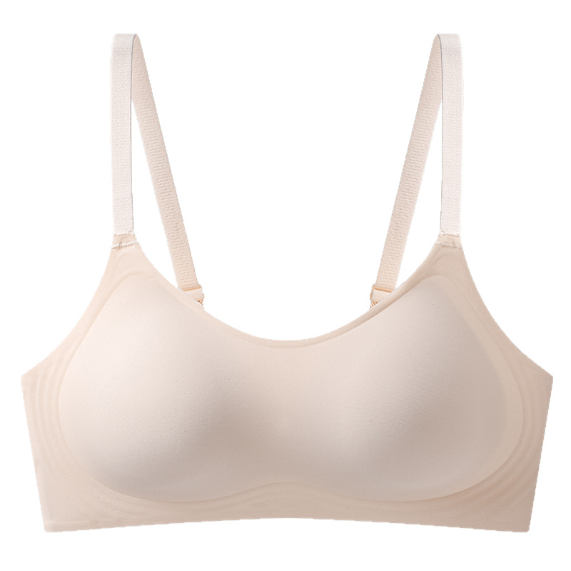 Jelly Strip Soft Support Naked Feeling Non-marking Underwear Women's Adjustable Auxilary Breast Anti-sagging Non-rimless Soft Thin Bra
