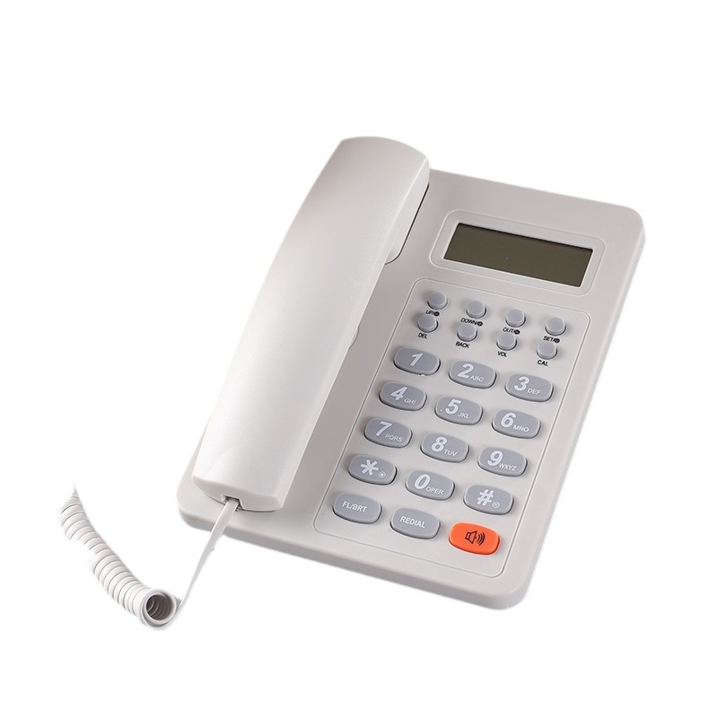Factory Wholesale English Telephone Solid Color Neutral No Logo Incoming Caller Id Office Fixed Landline Foreign Trade Cross-Border