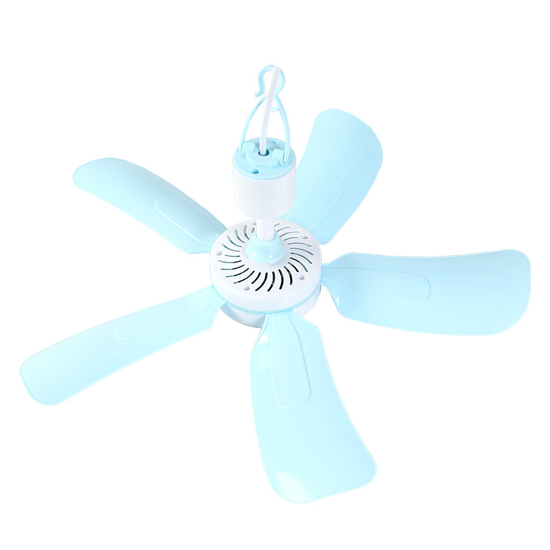 Small Ceiling Fan Small Mini Micro Fan Dormitory Student Ceiling Fan Mosquito Net Bed Household High Wind Sound Electrostatic Fan