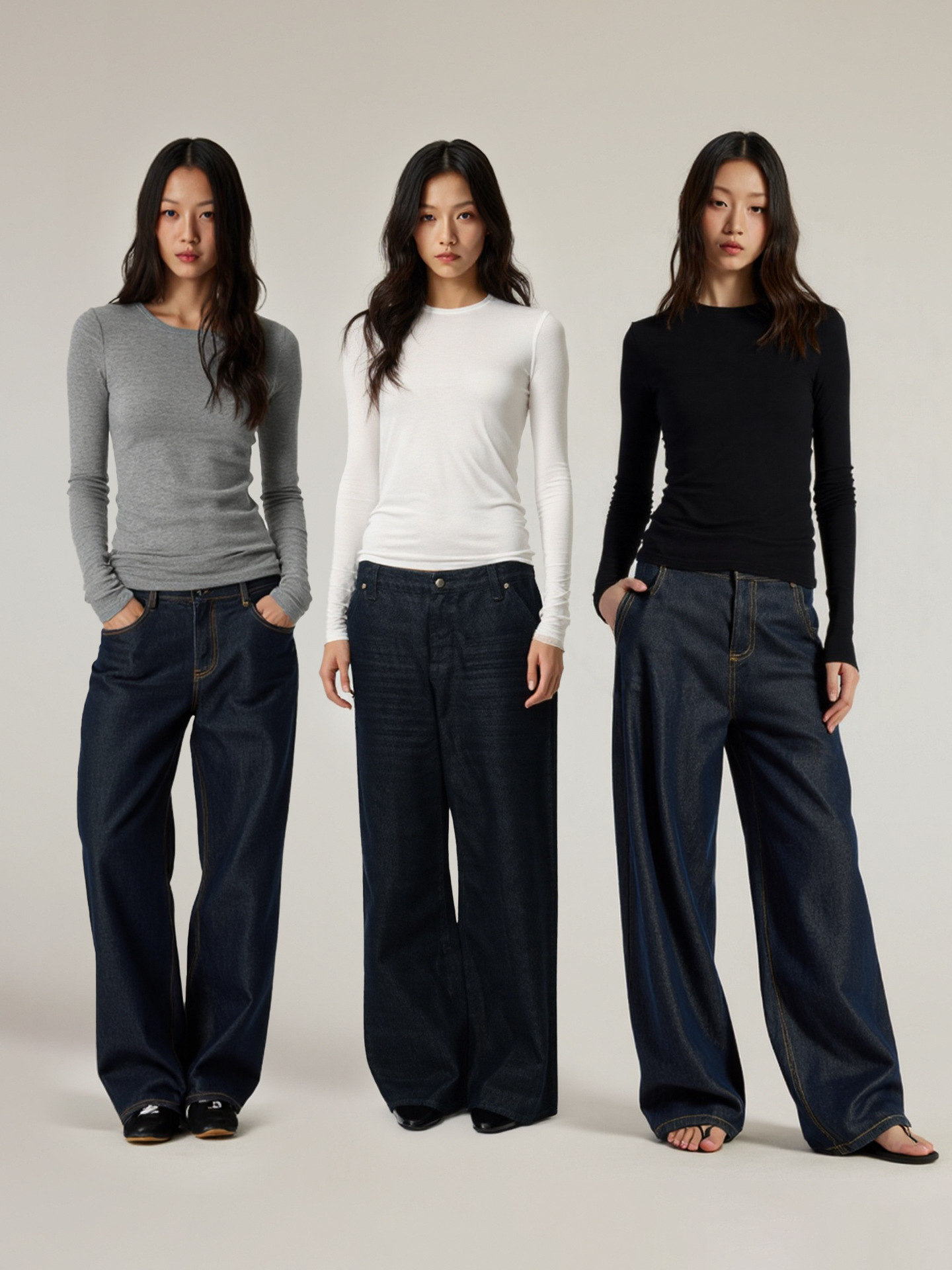 Teeshe Women's Clothing Lenzing Tencel Wool Round Neck Long-Sleeved T-Shirt Spring & Fall Sexy Waist Slimming Bottoming Shirt T-Shirt