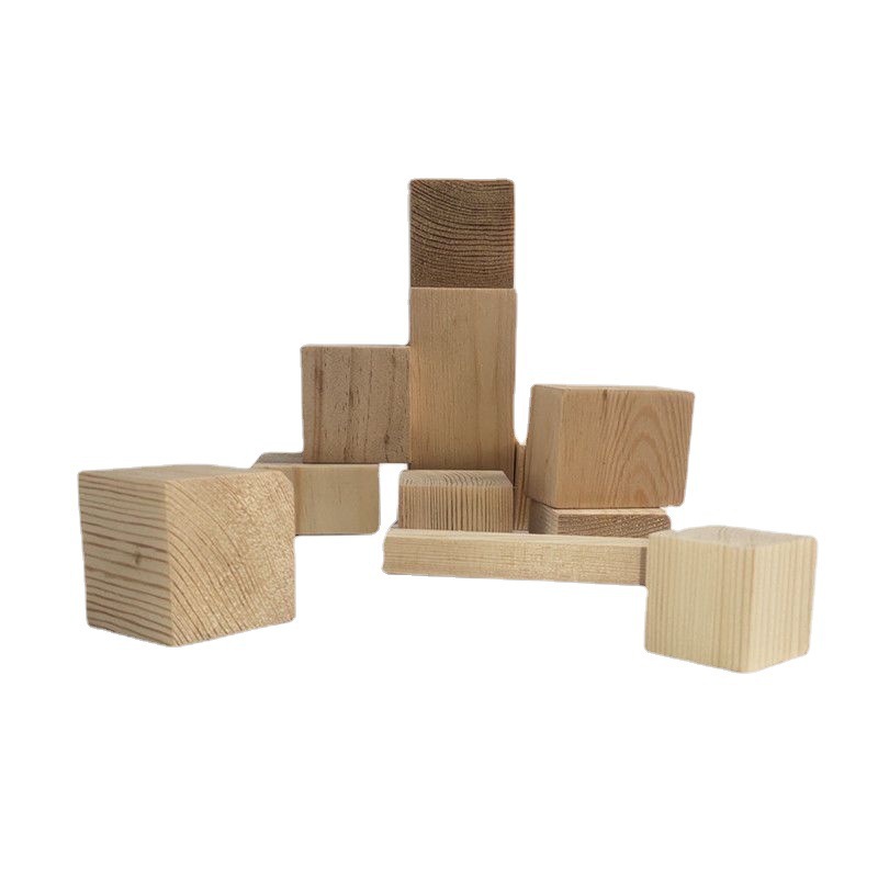 Wood Blocks, Logs, Pine Wood Squares, Solid Wood Small Feet, Raised Building Blocks, Wooden Squares, Log Strips, One Piece Batch of Spring Melting