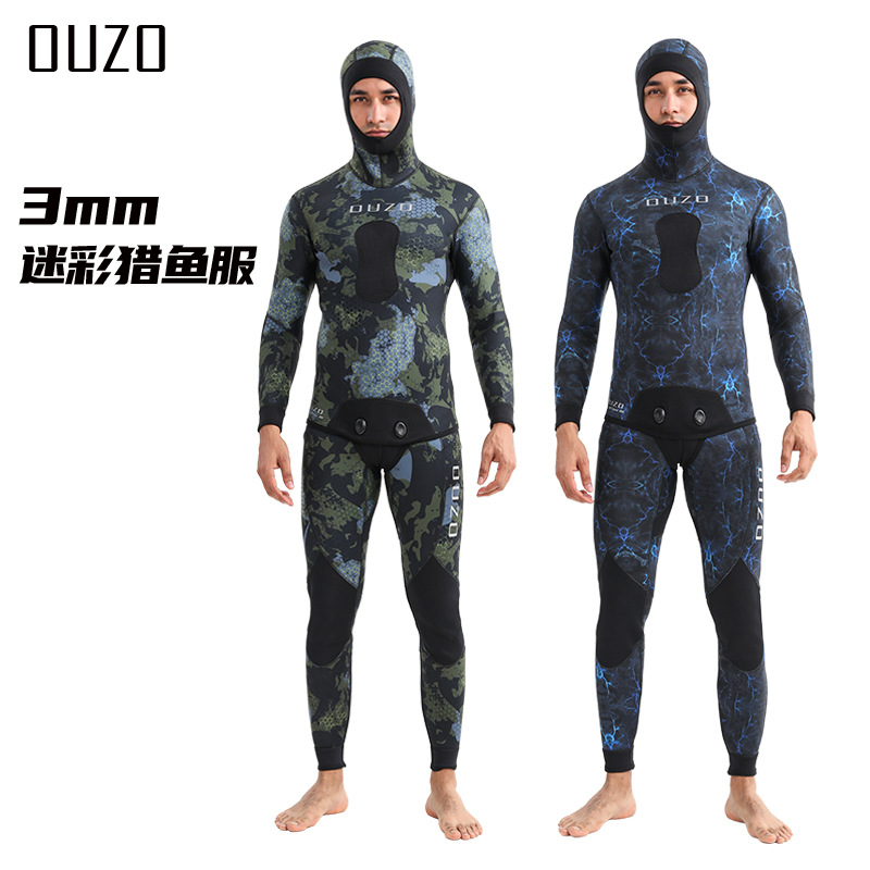 3mm Fishing Suit Wetsuit Cold-Proof Warm Split Swimsuit Surf Suit Free Diving Fishing Suit Manufacturer Wholesale