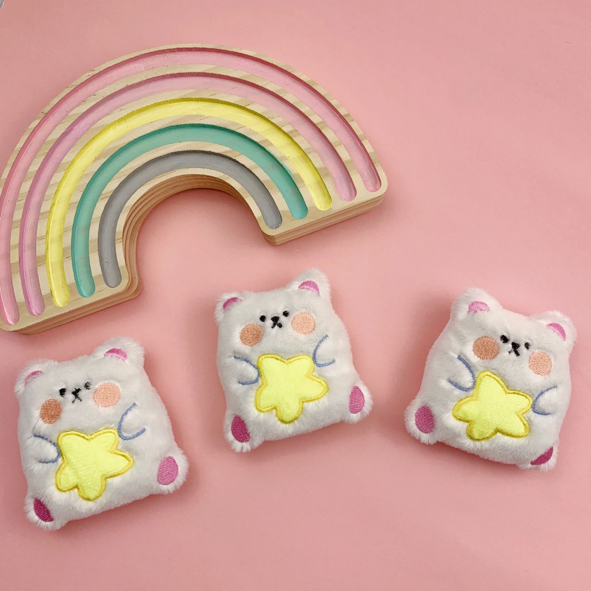 2023 Creative Large Vest Rabbit Children's Backpack Pendant Girl's Heart Small Doll Cute Star Bear Accessories