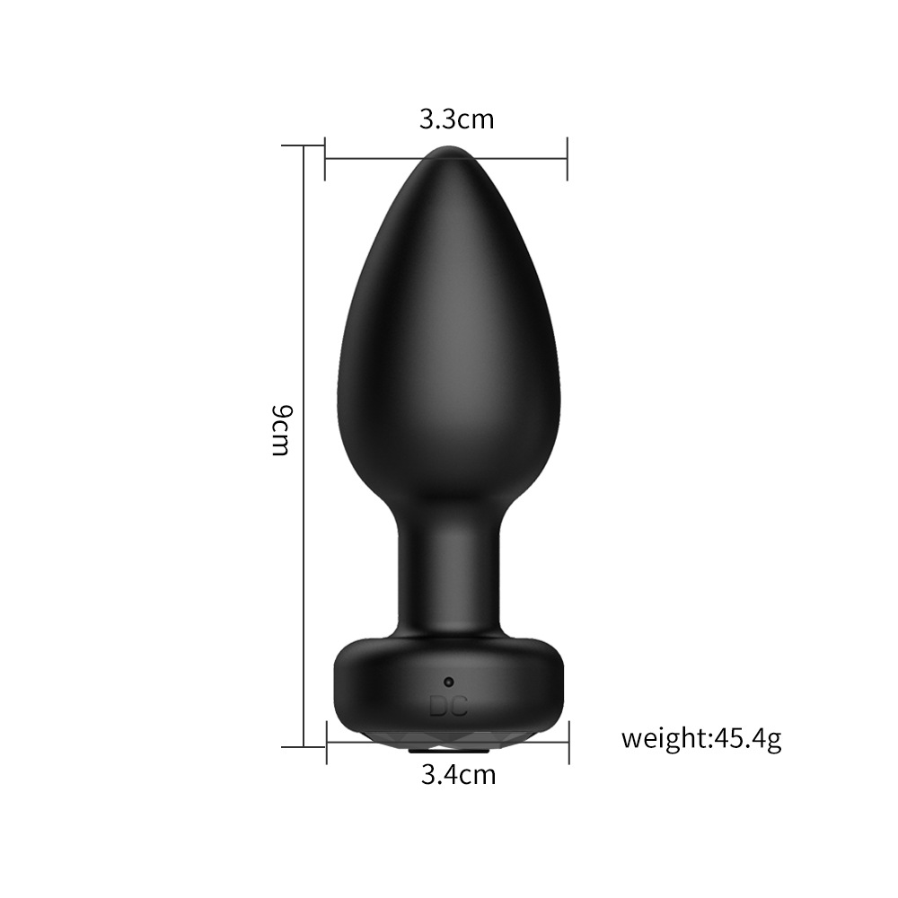 Black Diamond Women's App Charging 10-Frequency Remote Control Vibrating Anal Plug G-Spot Backcourt Masturbation Sex Products Manufacturer Wholesale