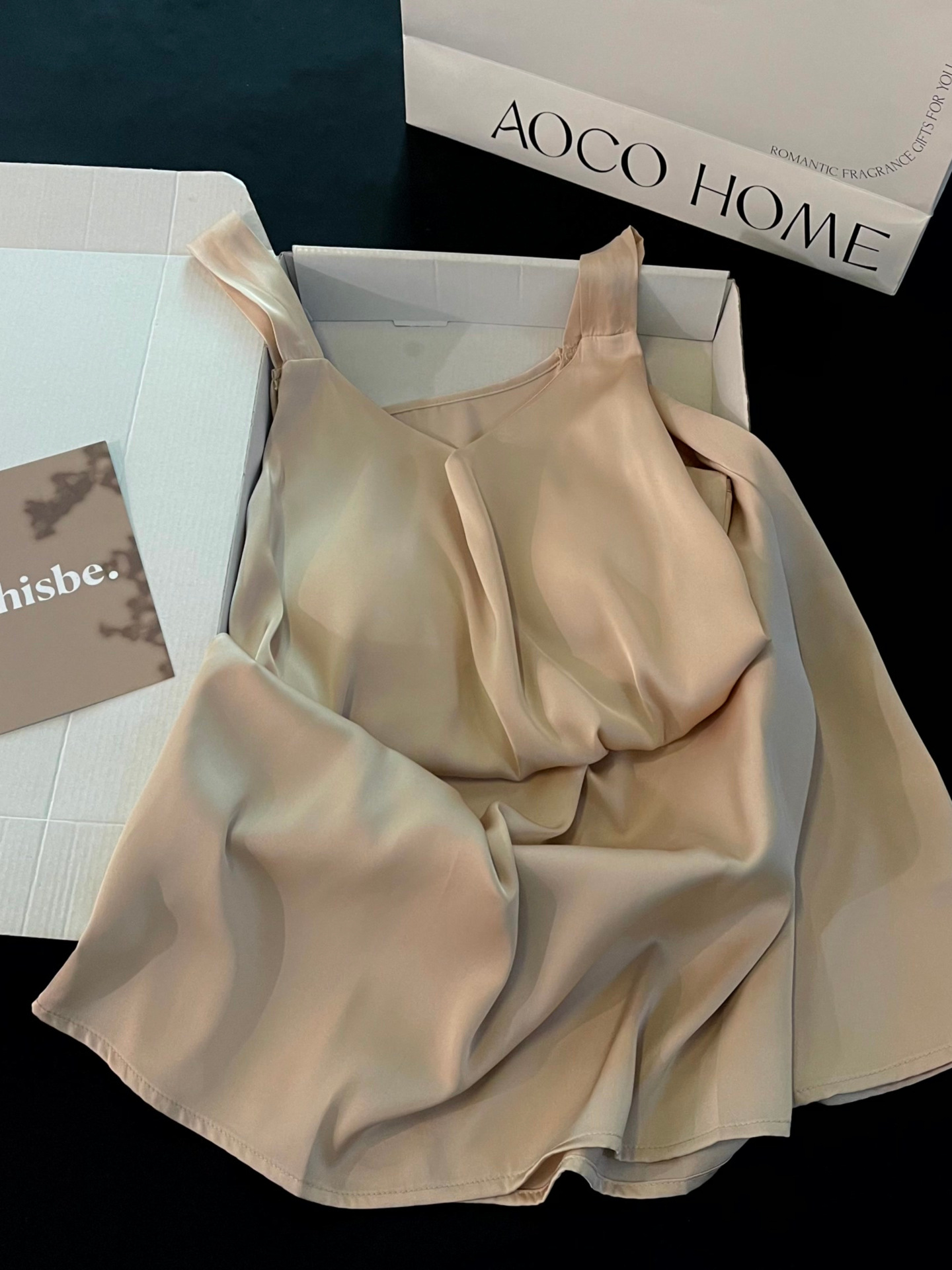 Ночная сорочка цвета шампанского с лямками и подушечками для груди, летняя, можно носить на улице