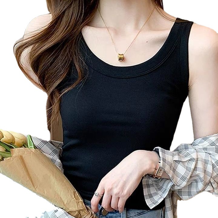 [Factory Outlet] Live Explosions Threaded Vest Women's Anti-walking Light Cover Accessory Breast Slim Fit Elastic Four Seasons Joker