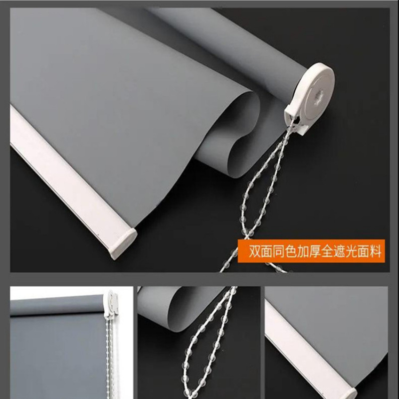 Roller Blinds, Adjustable, Blackout, Heat-Insulating, Bedroom, Bathroom, Kitchen, Waterproof Balcony Curtains, Punch-Free Bathroom Simple Curtains