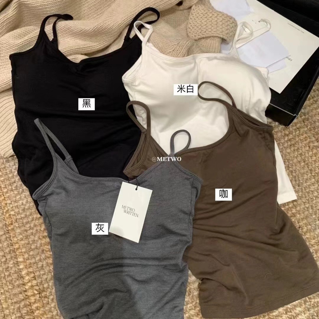 Sexy Dew Strap Chest Pad Vest Women's Summer and Autumn Tight Waist Slim-fit Elastic Slim-fit Inner Base Sling