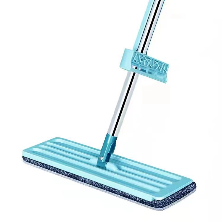 Internet Red Lazy Mop Hand-free Floor Mop Tile Floor Tile Mop Dry and Wet Dual-use Flat Mop Rotary Tow Net Red