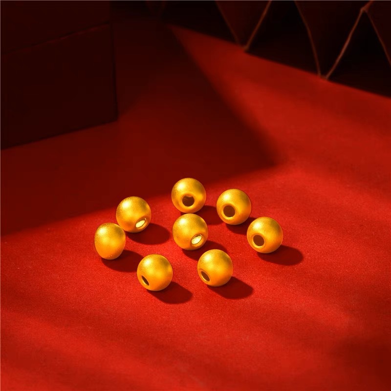 Shuibei Gold Pure Gold 999 Ancient Gold Beads Gold 3D Hard Gold Gold Beads Transfer Beads 24K Pure Gold Live Broadcast Hot Model