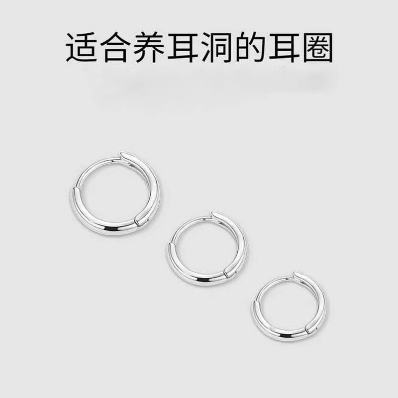 Earrings, Earrings, Ear Bone Nails, Women's Pierced Ears, Niche High-End Plain Hoop Earrings, Earrings, Earrings for Women