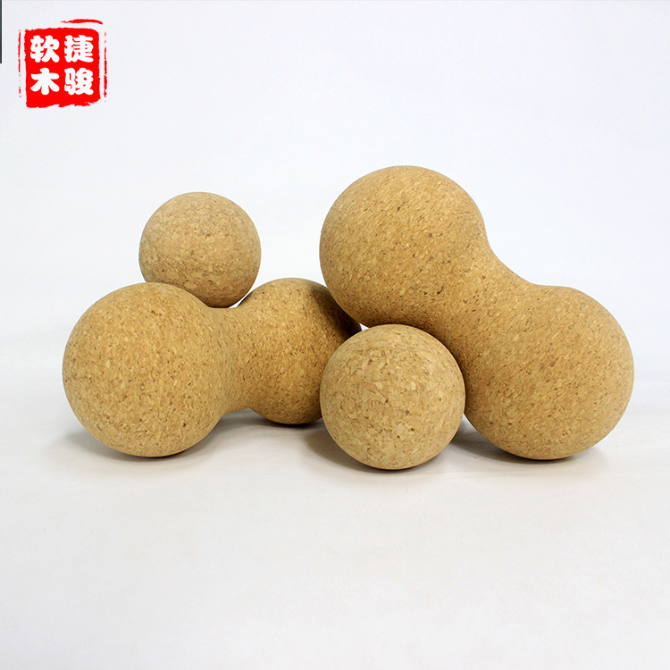 Factory Direct Sales Cork Yoga Ball Yoga Fitness Muscle Relaxation Fascia Ball Massage Single Ball Double Ball Cork Ball