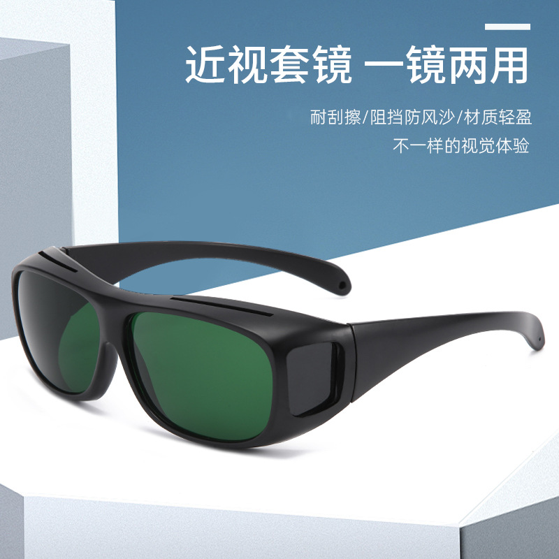 Лазерные защитные очки 1064нм для маркировки и сварки, темно-зеленые