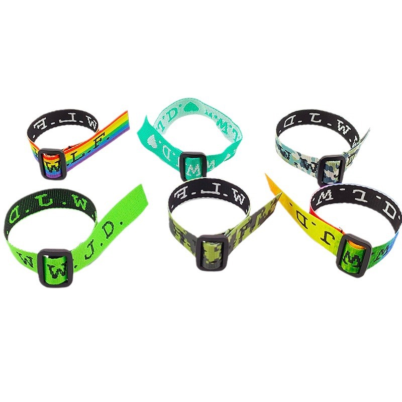 Colorful Letter Printed Wrist Strap Unisex Polyester Exhibition Adjustable Logo Multi-Colorful Wrist Strap Wholesale