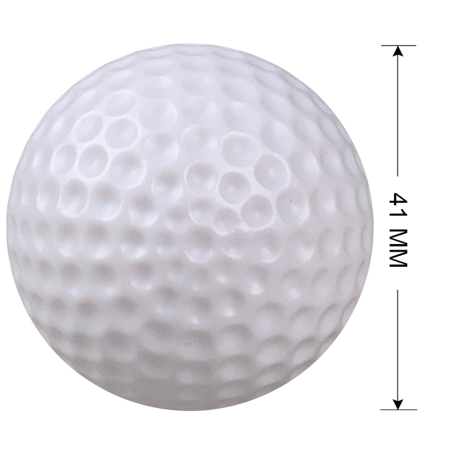 41mm white golf ball PE blow molding hollow non-hole ball indoor practice ball pet toy ball