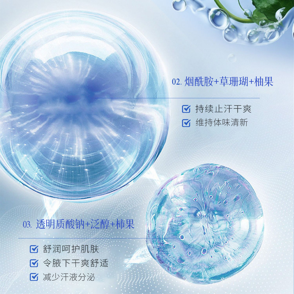 Aluminum Chloride Antiperspirant Deodorant, Underarm Cream to Improve Odor, Long-Lasting Fragrance, Refreshing Deodorant, Dry and Fragrant