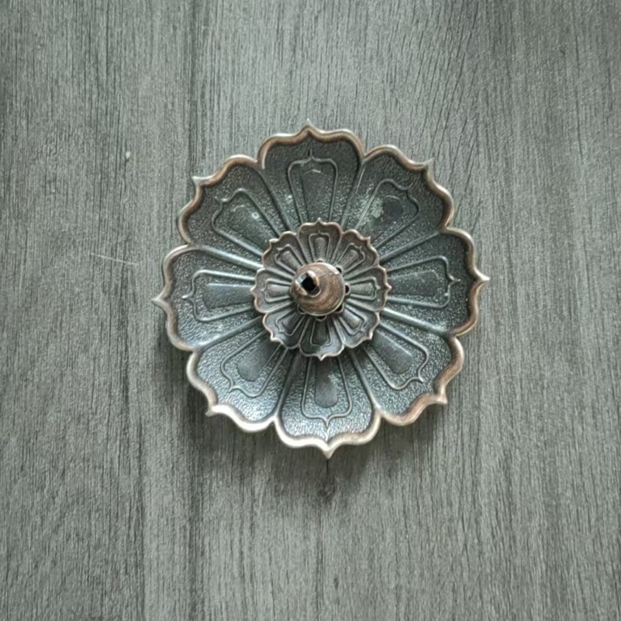 Metal Lotus Incense Insert Incense Burner High-Bottom Gourd Incense Holder Three Treasures Incense Insert Lotus Incense Insert Sandalwood Incense Base