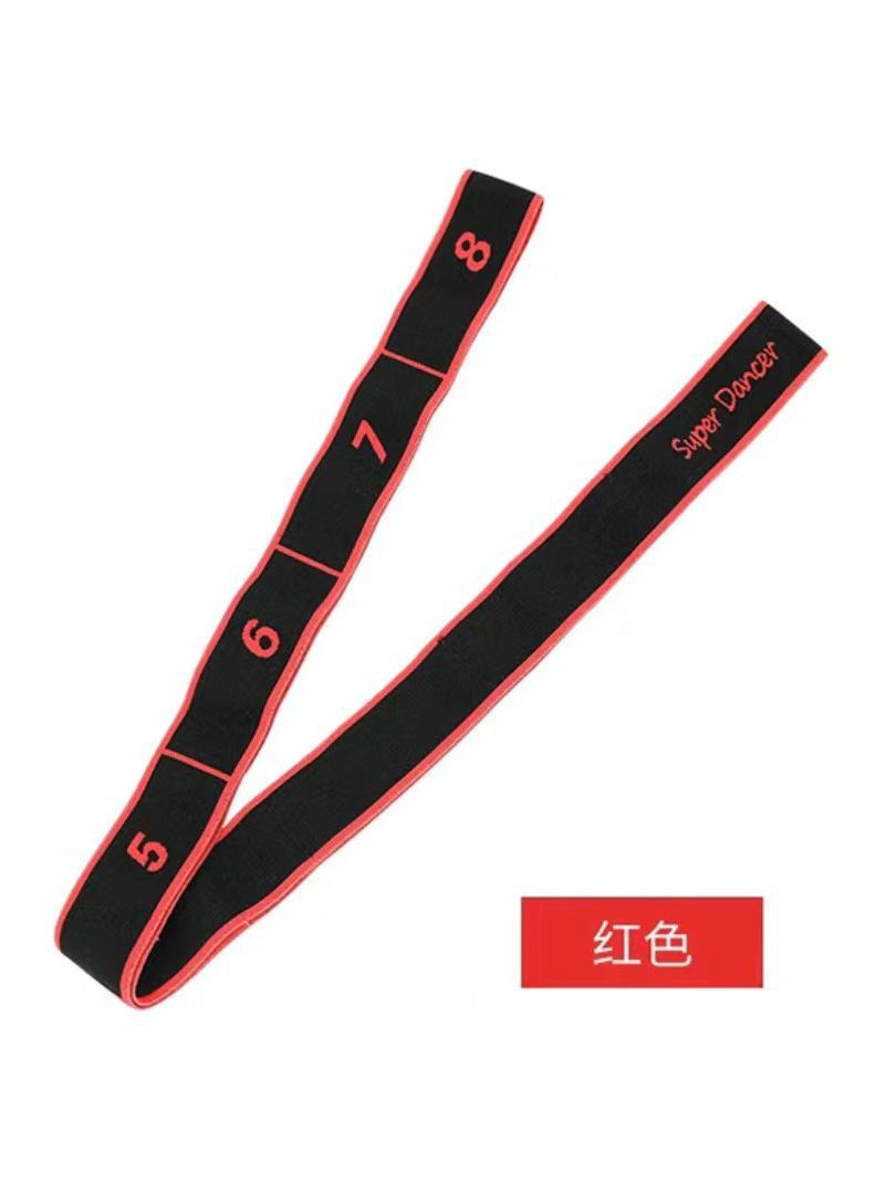 Yoga elastic band fitness tension band resistance band adult children eight grid dance elastic band digital stretch band