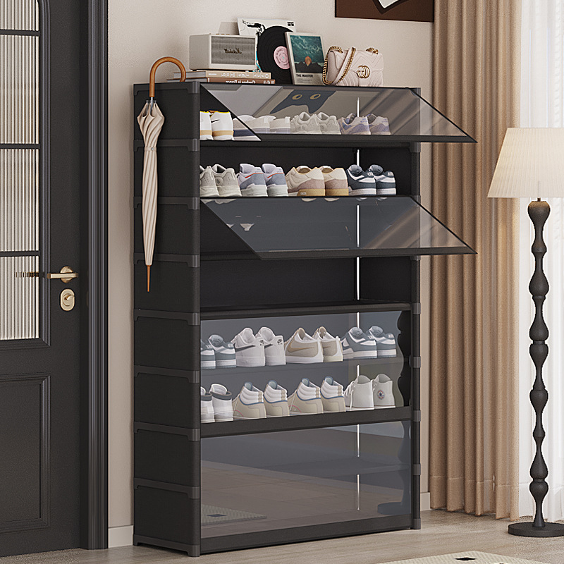 Обувной шкаф, многослойный, прозрачный, пылезащитный, для общежития, простой обувной ящик