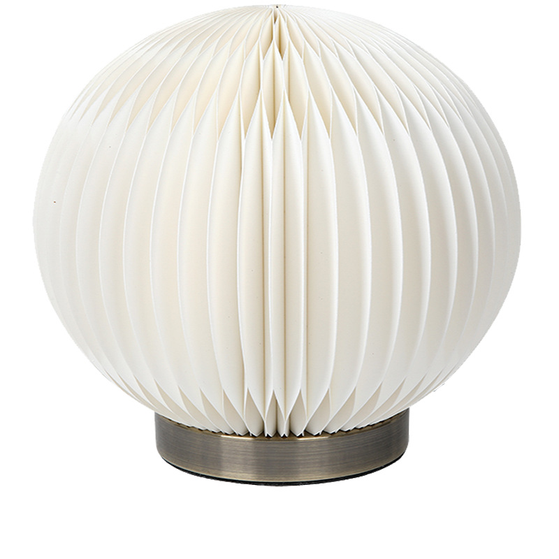 Eighteen Paper Table Lamp Creative Bedroom Bedside Lamp Simple Nordic Table Lamp Ins Internet Celebrity Dimmable Spherical Atmosphere Lamp