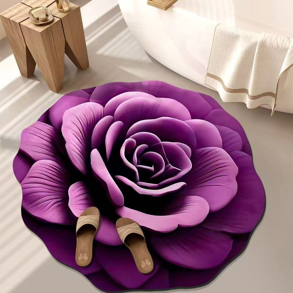Special-shaped Big Flower Diatom Mud Mat Wear-resistant, Dirty-resistant and Easy-to-take-care Entrance Door Mat Absorbent Non-slip Quick-drying Foot Mat