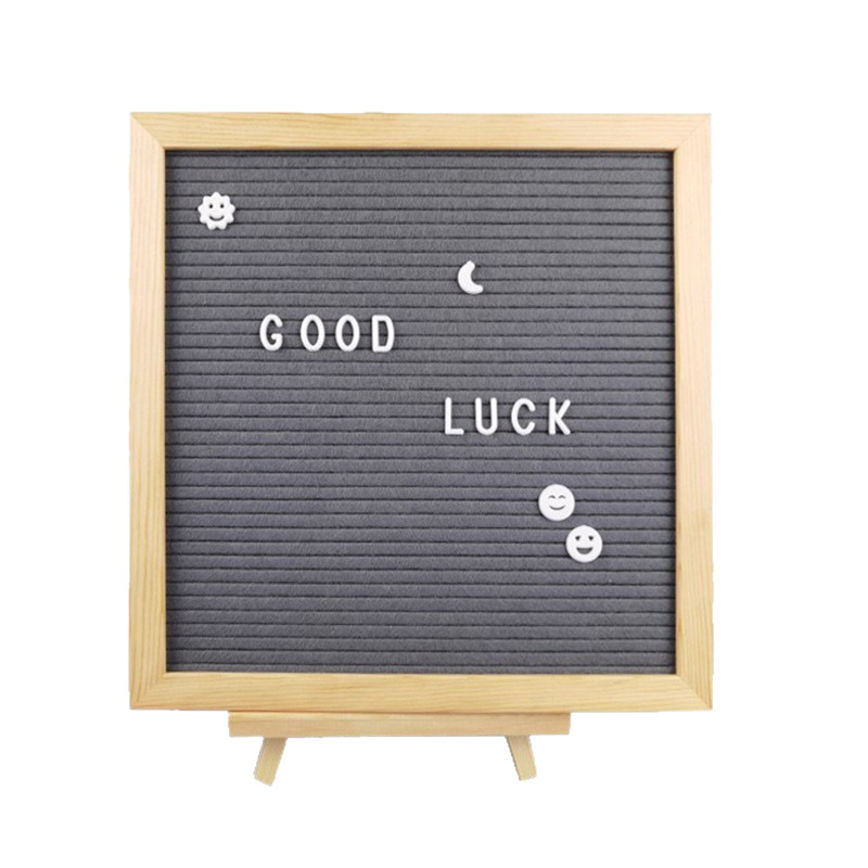 Log Small Blackboard Ins Felt Letter Paulownia Message Board Photo Frame Kidsren's Photo Props Decoration Home Furnishings
