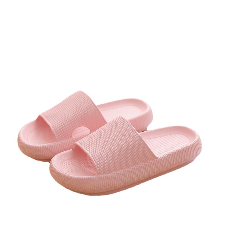 4cm Cross-Mirror Thick-Soled Slippers for Women, Summer Home Household Soft-Soled Slippers, Bathing Eva Anti-Slip Slippers for Men