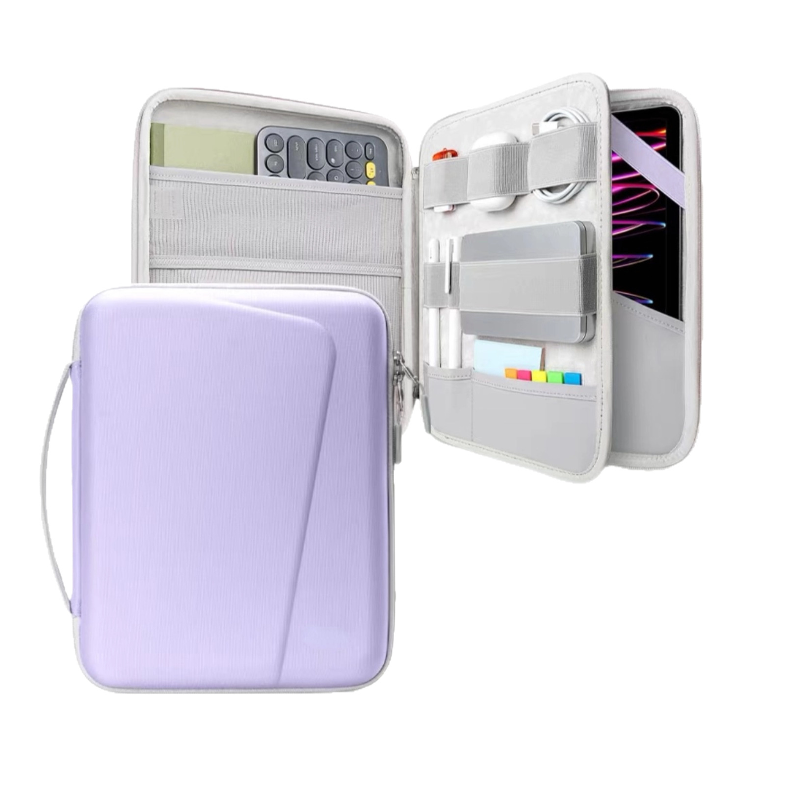 Customized iPad Pro Computer Cosmetics Bag Hard Shell Anti-Fall Large Capacity Eva Tablet Cosmetics Bag