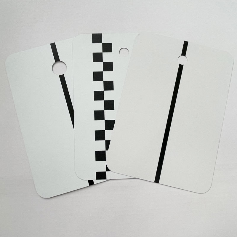 Metal Color Card for Export Cars, Stripesd Plaid Small Iron Color Card Available in Color and Size