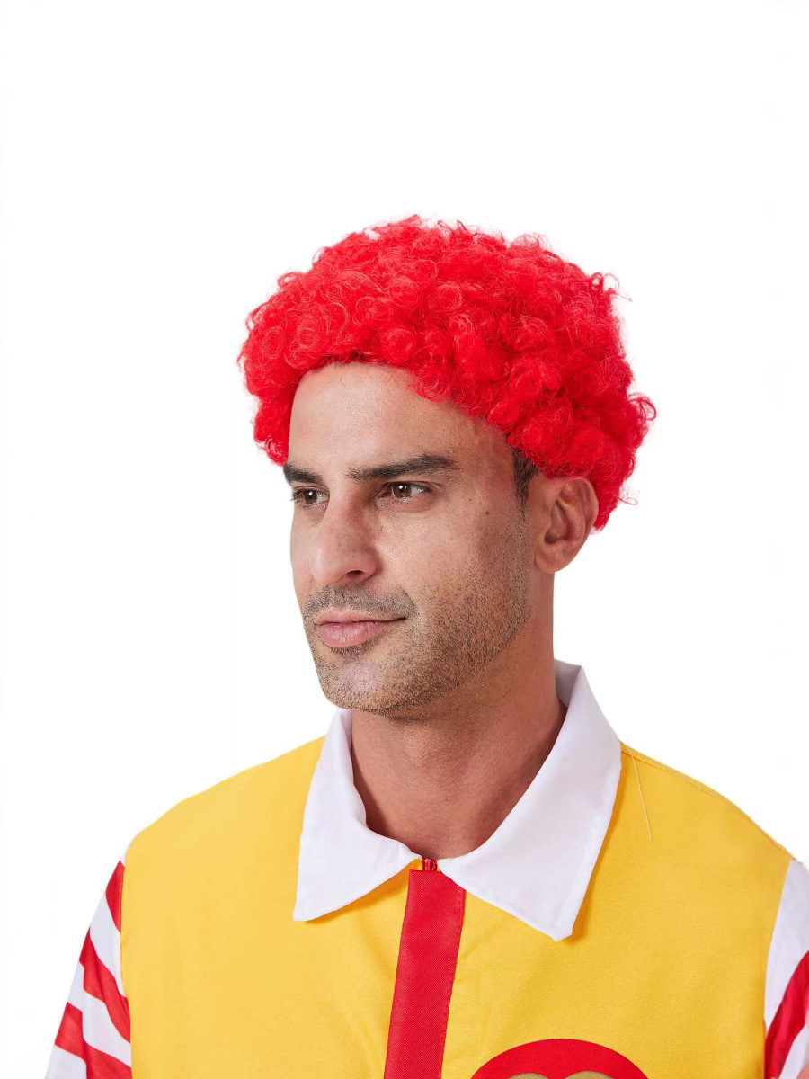 Cross-Border In-Stock Halloween Costume Retro Cos Outfit Masquerade Clown Men's Jumpsuit Without Wig