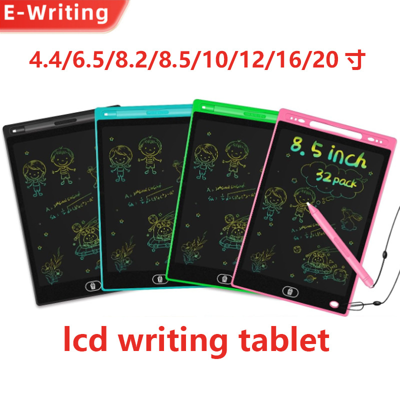 LCD планшет для рисования 8.5/10/12 дюймов, ручка для рисования для детей, цифровая доска с очисткой одним нажатием, портативное граффити