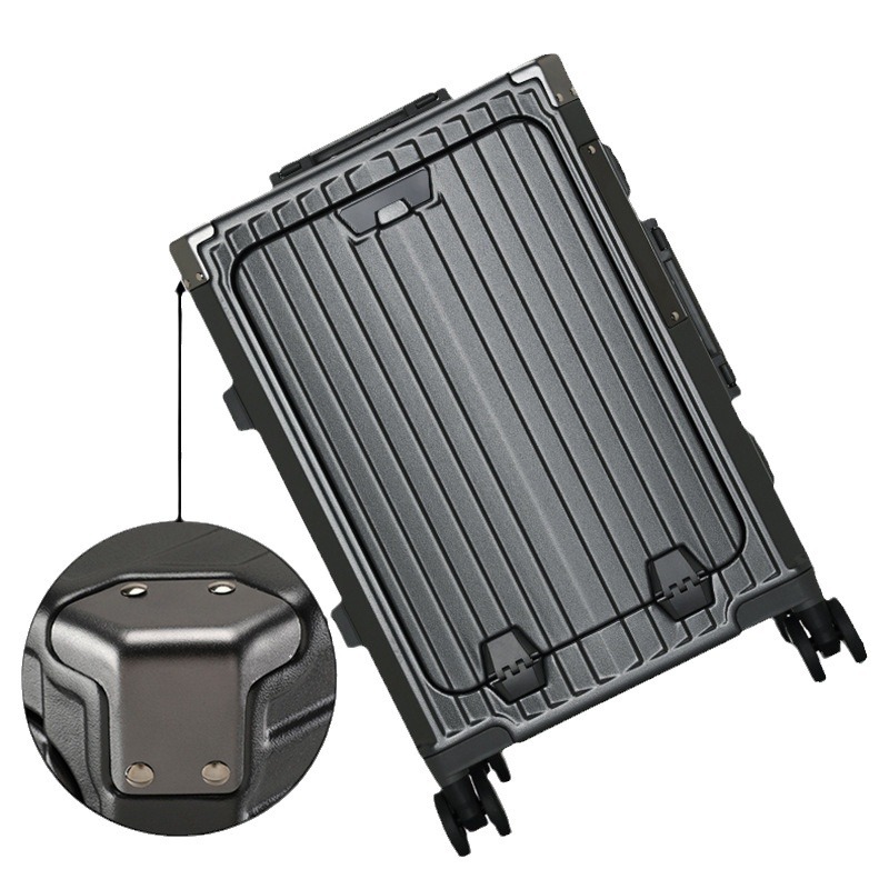Multifunctional Front Opening Suitcase Pc Aluminum Frame 20inch Boarding Case Password Suitcase Rechargeable Trolley Case Wholesale