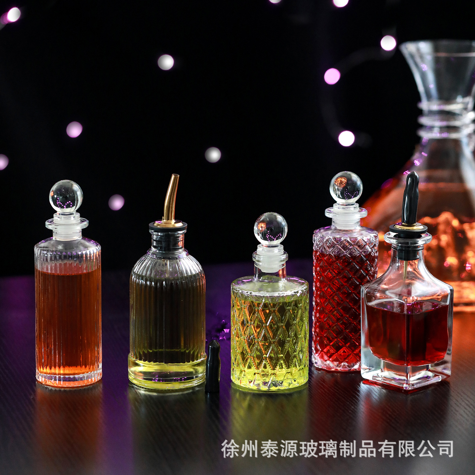 150ml clear glass bottle small size embossed wine bottle red wine olive oil sub-container empty bottle in stock wholesale