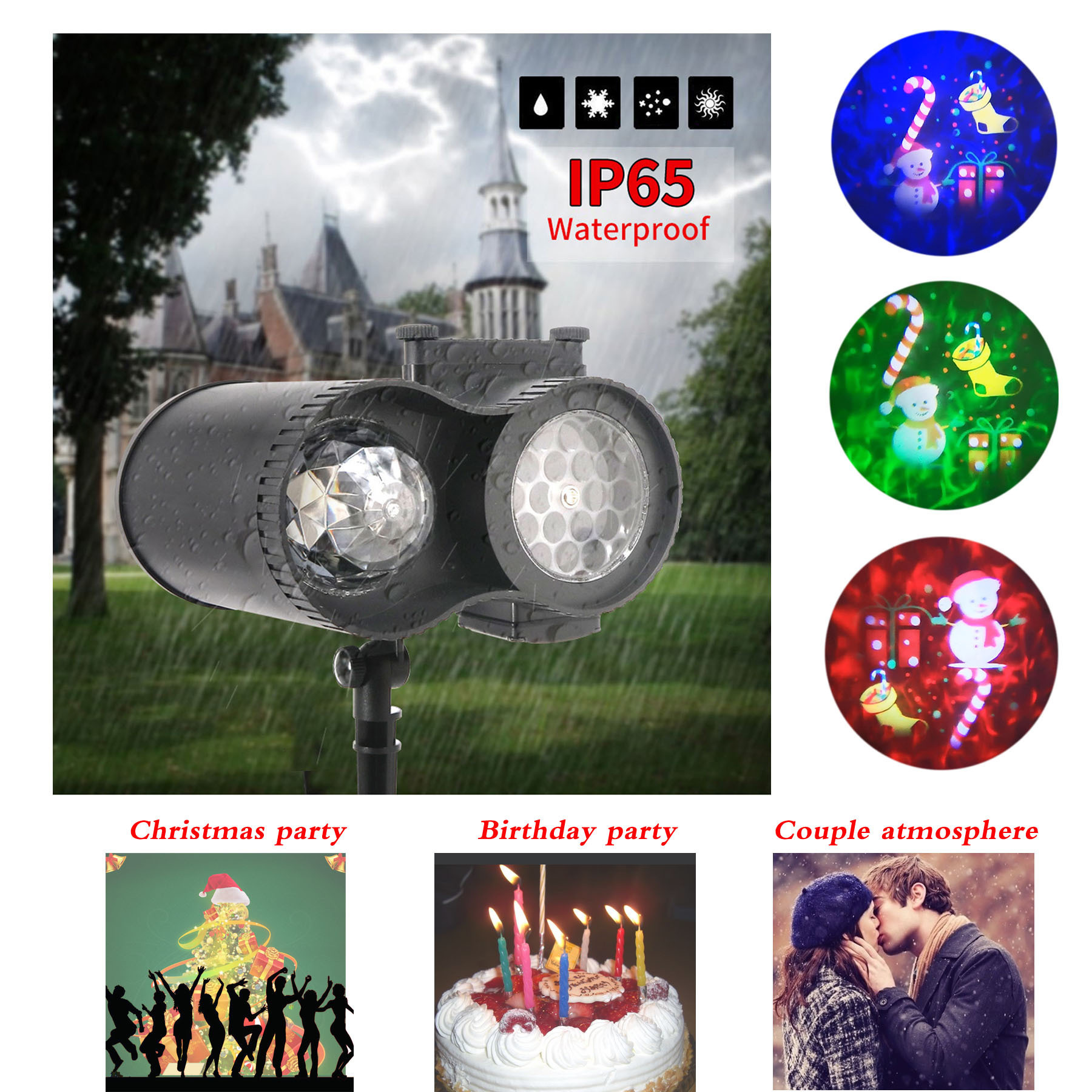 Продажа с завода проекционная лампа с водным узором, звёздное освещение, океанские волны для Хэллоуина и Рождества