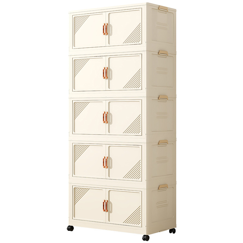 Installation-free folding storage box locker snack storage cabinet household bedroom clothes plastic clothing storage box