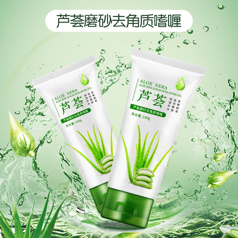 Livsha Aloe Scrub Exfoliating Gel Deep Cleansing Gently Exfoliating and Exfoliating to Improve Rough Blackheads