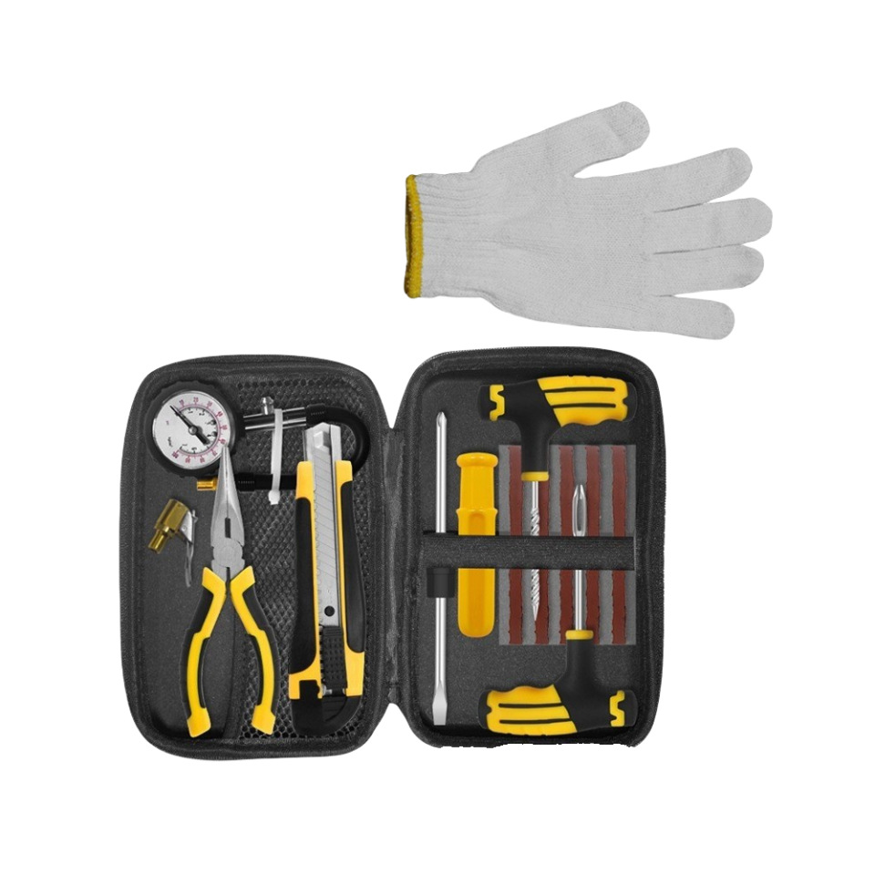 Cross-Border Hot Selling Motorcycle Electric Vehicle Car Vacuum Tire Repair Tire Repair Kit Tire Repair Tool Portable Emergency