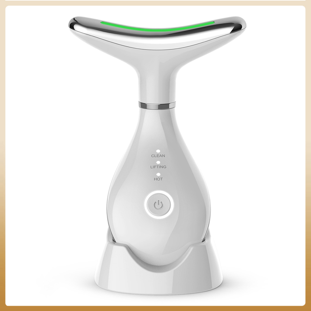 Cross-border New Color Light Neck Beauty Instrument Desalination Neck Pattern Face Massager Micro-current Neck Pull Tightening Beauty Instrument