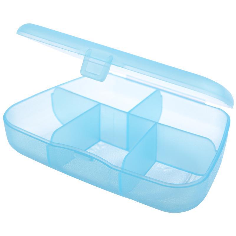 The new 5-square small pill box pill box portable packaging storage box rocker accessories can be printed logo